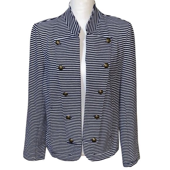Tommy Hilfiger Double Breasted Military Style Nautical Blazer Jacket Women's M - Picture 2 of 13